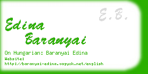 edina baranyai business card